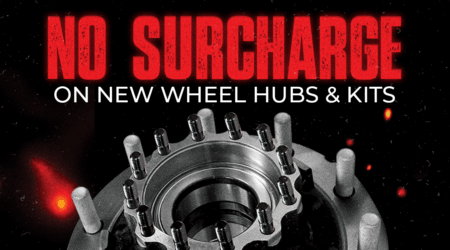 no surcharge on new wheel hubs & hub kits